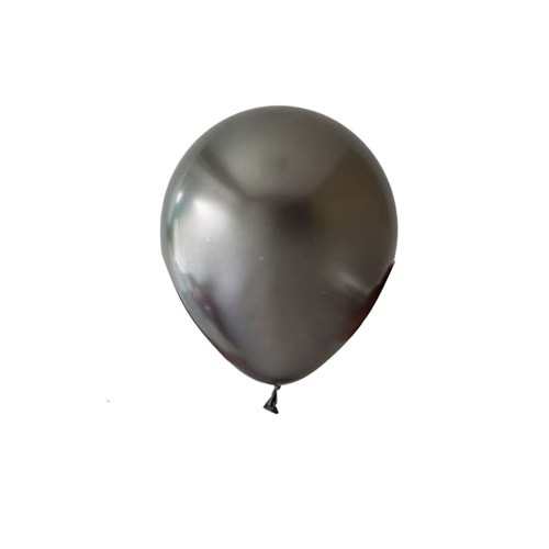 12 inç Uzay Gri renk 50 li Krom-Mirror-Aynalı Dekorasyon Balonu