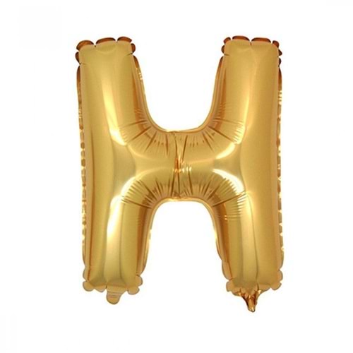 34 inç H Gold Renk Harf Folyo Balon