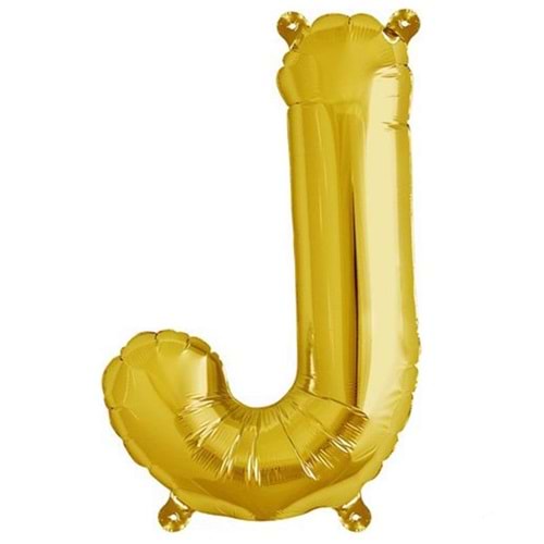 34 inç J Gold Renk Harf Folyo Balon