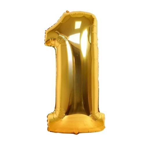 34 inç 1 Gold Renk Rakam Folyo Balon