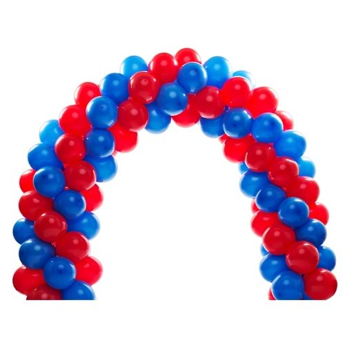 Zincir Balon Seti Bordo-Mavi 2 Renk 60 Adet +1 Adet Balon Şeridi