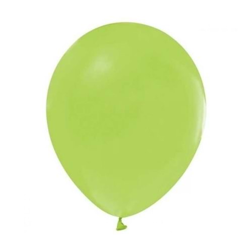 12 inç Limon Yeşili renk 10 lu Pastel Dekorasyon Balonu