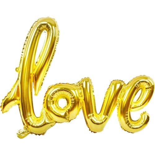 Love İmza Folyo Balon Gold 70cm x 36cm