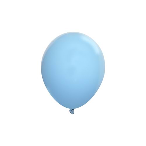 12 inç Açık Mavi - Bebe Mavi renk 10 lu Pastel Dekorasyon Balonu