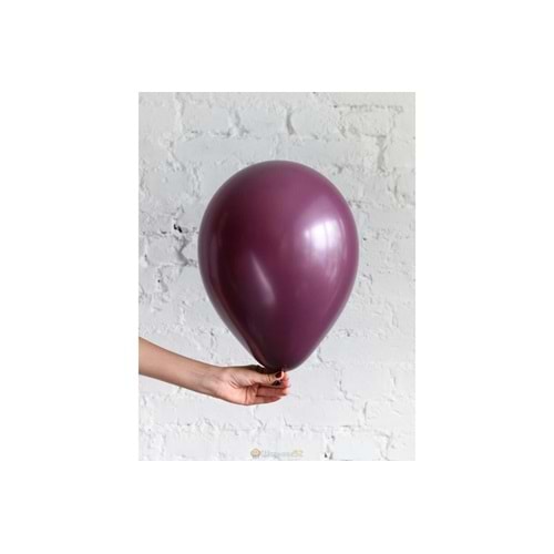 12 inç Bordo renk 10 lu Pastel Dekorasyon Balonu