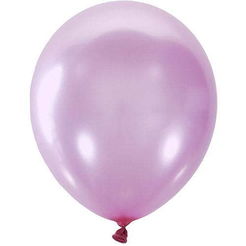 12 inç Lila renk 10 lu Metalik Dekorasyon Balonu