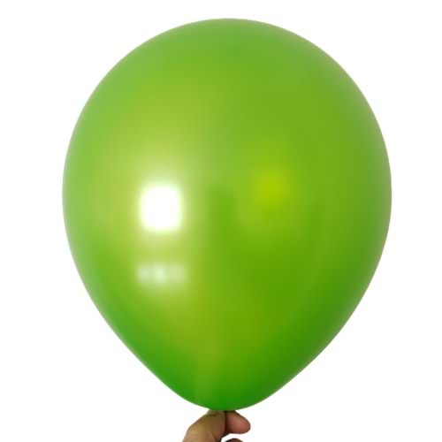 12 inç Fıstık Yeşili renk 10 lu Metalik Dekorasyon Balonu