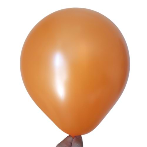 12 inç Turuncu renk 10 lu Metalik Dekorasyon Balonu
