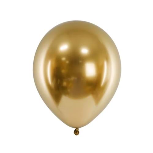 12 inç Gold renk 100 lü Krom-Mirror-Aynalı Dekorasyon Balonu