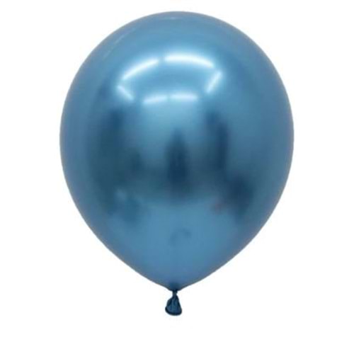 12 inç Mavi renk 25 li Krom-Mirror-Aynalı Dekorasyon Balonu