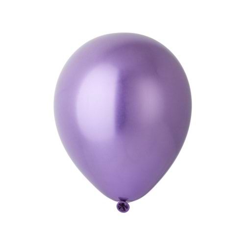 12 inç Mor renk 25 li Krom-Mirror-Aynalı Dekorasyon Balonu