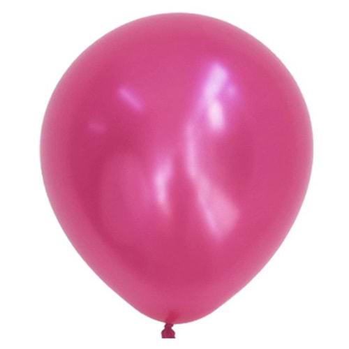 12 inç Fuşya renk 100 lü Metalik Dekorasyon Balonu