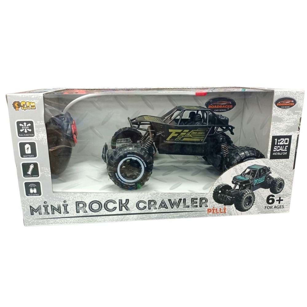 Uzaktan Kumandalı Pilli Amortisörlü Arazi Aracı Mini Rock Crawler 4 Yönlü
