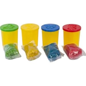 Mini Oyun Hamuru Seti 4 Renkli Sarı-Mavi-Yeşil-Kırmızı Renk Oyun Hamurları