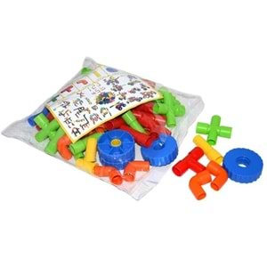 64 Parça Vidalı Eğitici Puzzle Seti Çocuk Oyuncağı