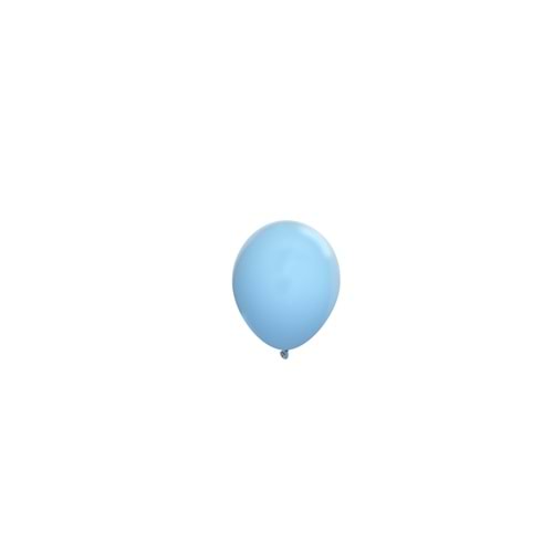 5 inç Açık Mavi Renk Küçük Boy 10 lu Dekorasyon Balonu