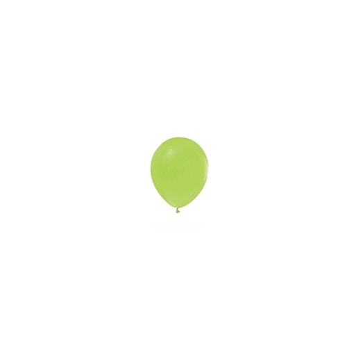 5 inç Limon Yeşili Renk Küçük Boy 10 lu Dekorasyon Balonu