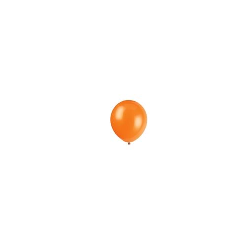 5 inç Turuncu Renk Küçük Boy 10 lu Dekorasyon Balonu