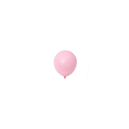 5 inç Pembe Renk Küçük Boy 100 lu Makaron Dekorasyon Balonu