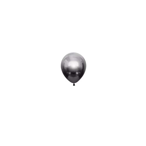 5 inç Uzay Gri Renk 25 li Küçük Boy Krom-Mirror-Aynalı Dekorasyon Balonu