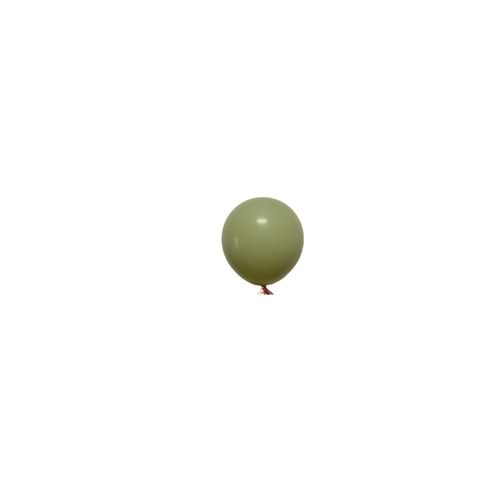 5 inç Okaliptus Renk Küçük Boy 25 li Dekorasyon Balonu
