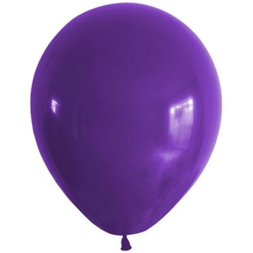 12 inç Mor renk 100 lü Pastel Dekorasyon Balonu