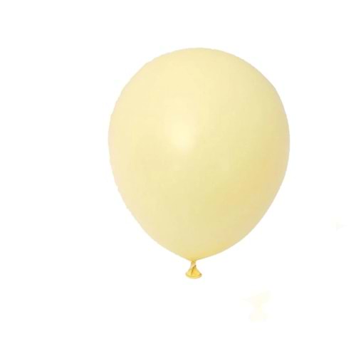 12 inç Sarı renk 100 lü Makaron Dekorasyon Balonu