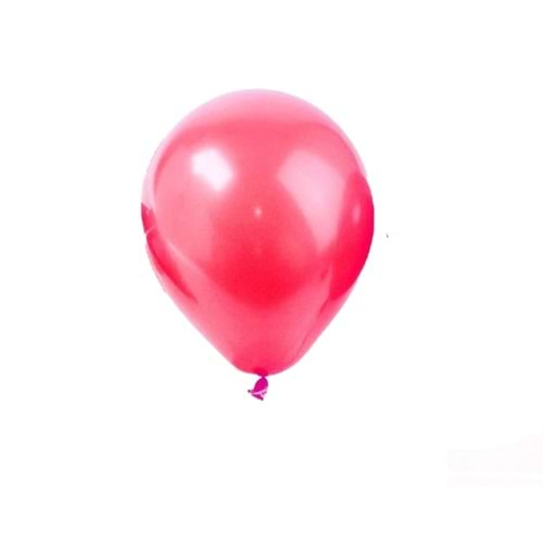 12 inç Kırmızı renk 50 li Metalik Dekorasyon Balonu