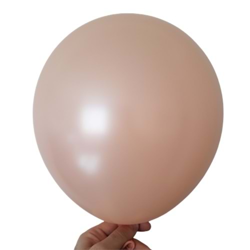 12 inç Ten rengi 50 li Metalik Dekorasyon Balonu